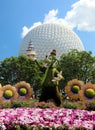 Disney flower garden model of goofy at epcot theme park Royalty Free Stock Photo