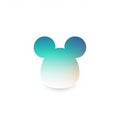 Colorful Mickey Mouse Head Icon With Whimsical Animals And Nature-inspired Shapes