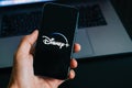 Disney logo on the smartphone screen