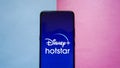 Disney plus hotstar app logo on smartphone device