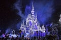 Disney`s Cinderella Castle With Christmas Icicles Royalty Free Stock Photo