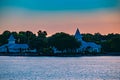 Disney`s Grand Floridian Resort & Spa on beautiful sunset background at Walt Disney World  area  5 Royalty Free Stock Photo