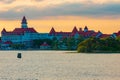 Disney`s Grand Floridian Resort & Spa on sunset background at Walt Disney World 1 Royalty Free Stock Photo