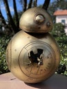 Disney`s 50th Anniversary BB8 Gold Statue inside Hollywood Studios