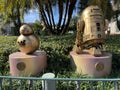 Disney`s 50th Anniversary BB8 and R2D2 Gold Statue inside Hollywood Studios