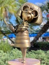 Disney`s 50th Anniversary Edna Mode Gold Statue inside Hollywood Studios