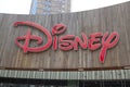 Disney sign on building at Lujiazui Financial District in a cloudy day Royalty Free Stock Photo