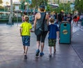 Disneyland California Adventure crowds Mother and Sons