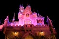 Disneyland Castle with Christmas decoration Royalty Free Stock Photo