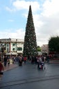 Disneyland Christmas tree on Main Street Royalty Free Stock Photo