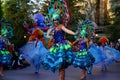 Disneyland Fantasy Parade Dancers in Peacock Costume Royalty Free Stock Photo