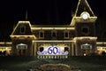 Disneyland Front Entrance at night Royalty Free Stock Photo