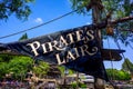 Disneyland Tom Sawyer Island Pirates Lair Sign Royalty Free Stock Photo