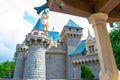 Sleeping Beauty Castle at Disneyland Hong Kong Royalty Free Stock Photo