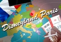 Disneyland Paris city travel and tourism destination concept. Fr