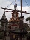 Pirate ship-Disneyland Paris, formerly Euro Disney Resort, is an entertainment resort in Chessy, France, a town located 32 km Royalty Free Stock Photo