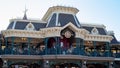 Disneyland Paris Main Train Stop Building station