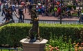 Disneyland Park, Anaheim, California, USA. The bronze sculpture of Goofey, the character of Disney Royalty Free Stock Photo