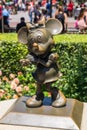 Disneyland Park, Anaheim, California, USA. Bronze sculpture of Minnie Mouse Royalty Free Stock Photo