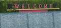 Disneyland`s welcome sign