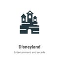 Disneyland vector icon on white background. Flat vector disneyland icon symbol sign from modern entertainment and arcade