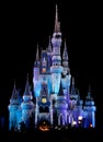 Disneyworld Magic Kingdom Castle Lights 2