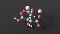 disodium citrate molecular structure, food antioxidant e331ii, ball and stick 3d model, structural chemical formula with colored