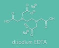 Disodium edetate disodium EDTA drug molecule. Skeletal formula.
