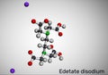 Disodium EDTA, edetate disodium, disodium edetate, molecule. It is diamine, is polyvalent chelating agent used to treat