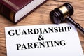 Guardianship And Parenting Documents With Gavel And Book Royalty Free Stock Photo