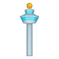 Dispatch tower icon, cartoon style