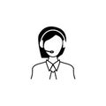 dispatcher icon. Avatar element of professions for mobile concept and web apps. Thin line icon for website design and development