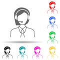 dispatcher multi color style icon. Simple glyph, flat vector of proffecions icons for ui and ux, website or mobile application Royalty Free Stock Photo