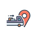 Color illustration icon for Dispatching, send and transport