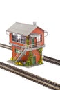 The dispatching tower for the railway model