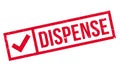 Dispense rubber stamp