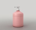 Dispenser bottle. Ads cosmetic template mockup realistic bottle with airless pump