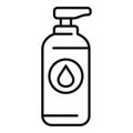 Dispenser clean mask icon outline vector. Shampoo shower