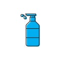 Dispenser pump bottle vector icon isolated on white background Royalty Free Stock Photo