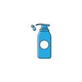 Dispenser pump bottle vector icon isolated on white background Royalty Free Stock Photo