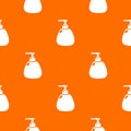 Dispenser pump cosmetic pattern vector orange