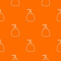 Dispenser pump cosmetic pattern vector orange