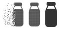 Bottle Broken Pixel Halftone Icon Royalty Free Stock Photo