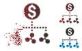 Dispersed Dot Halftone Ripple Money Relations Icon