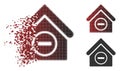 Dispersed Dotted Halftone Remove Building Icon