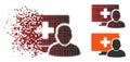 Dispersed Pixel Halftone Computer Medical Client Icon