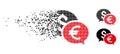 Dispersed Pixel Halftone Currency Transfer Chat Icon Royalty Free Stock Photo