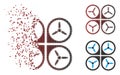 Dispersed Pixel Halftone Quadrotor Icon