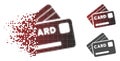 Dispersed Pixelated Halftone Credit Cards Icon