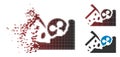 Dispersed Pixelated Halftone Ripple Coin Mining Icon